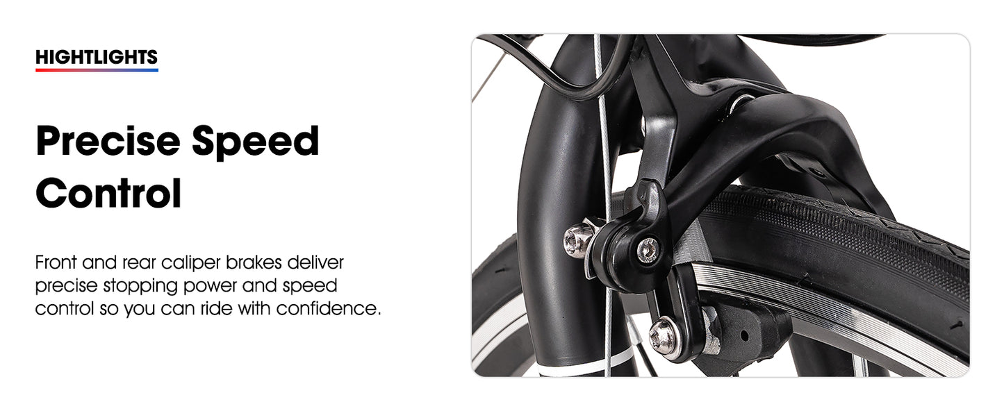 HILAND 700c 14 Speed Road Racing Bike with Light Weight Aluminum Frame for Men & Women