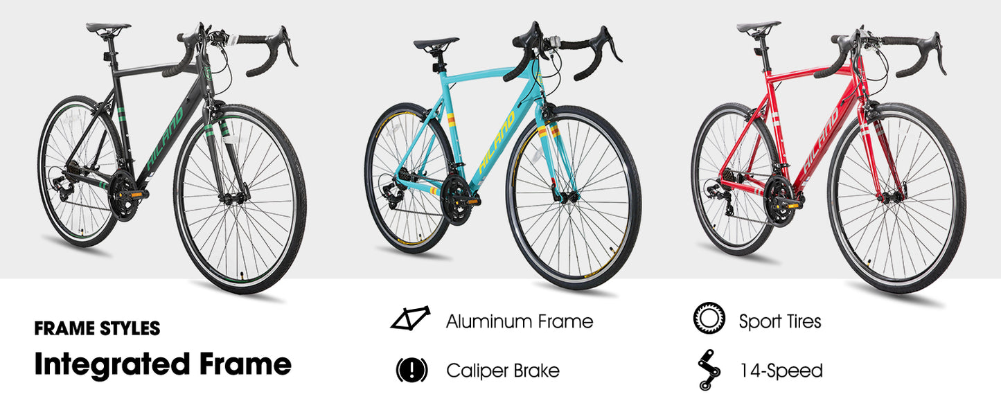 Hiland Aluminum 14 Speed Shimano Men's Racing Road Bike