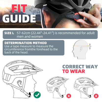 Male and female bicycle helmets with magnetic detachable safety glasses & adjustable LED light