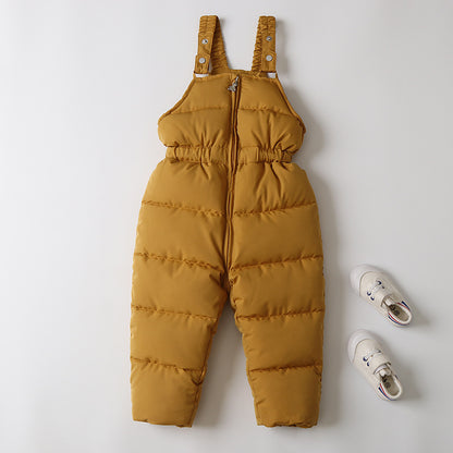 Children's Windproof & Waterproof Down Ski Jacket & Pants