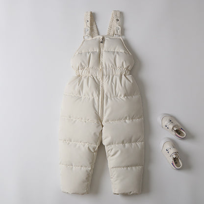 Children's Windproof & Waterproof Down Ski Jacket & Pants