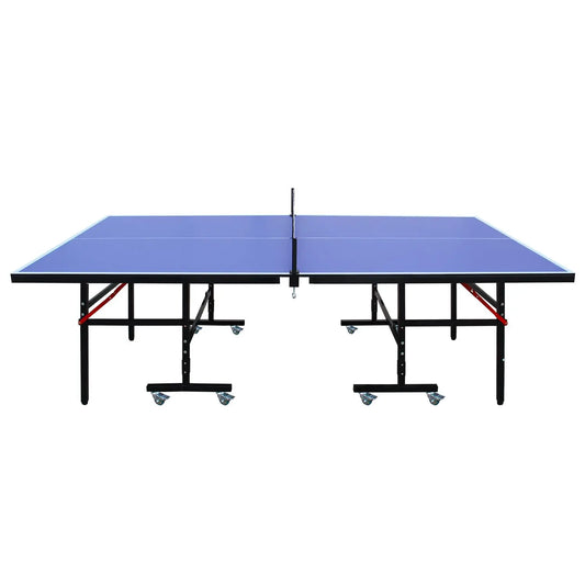 8ft Mid-Size Indoor Foldable & Portable Table Tennis Table with Net & 2 Paddles