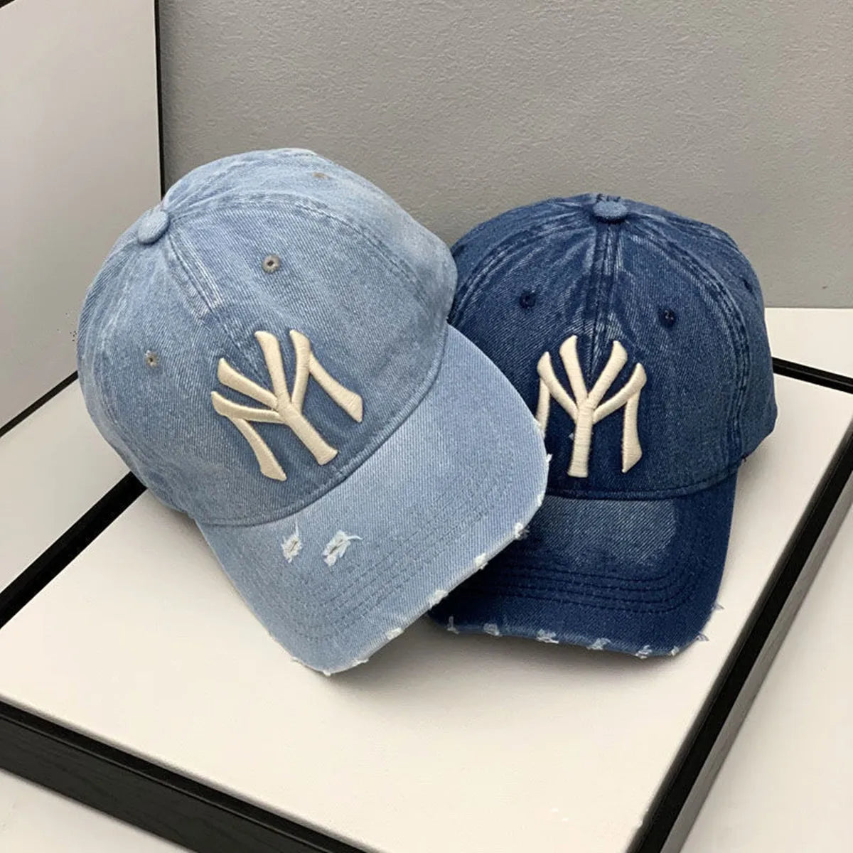 NY Yankees Vintage Embroidered Washed Baseball Cap for Men and Women