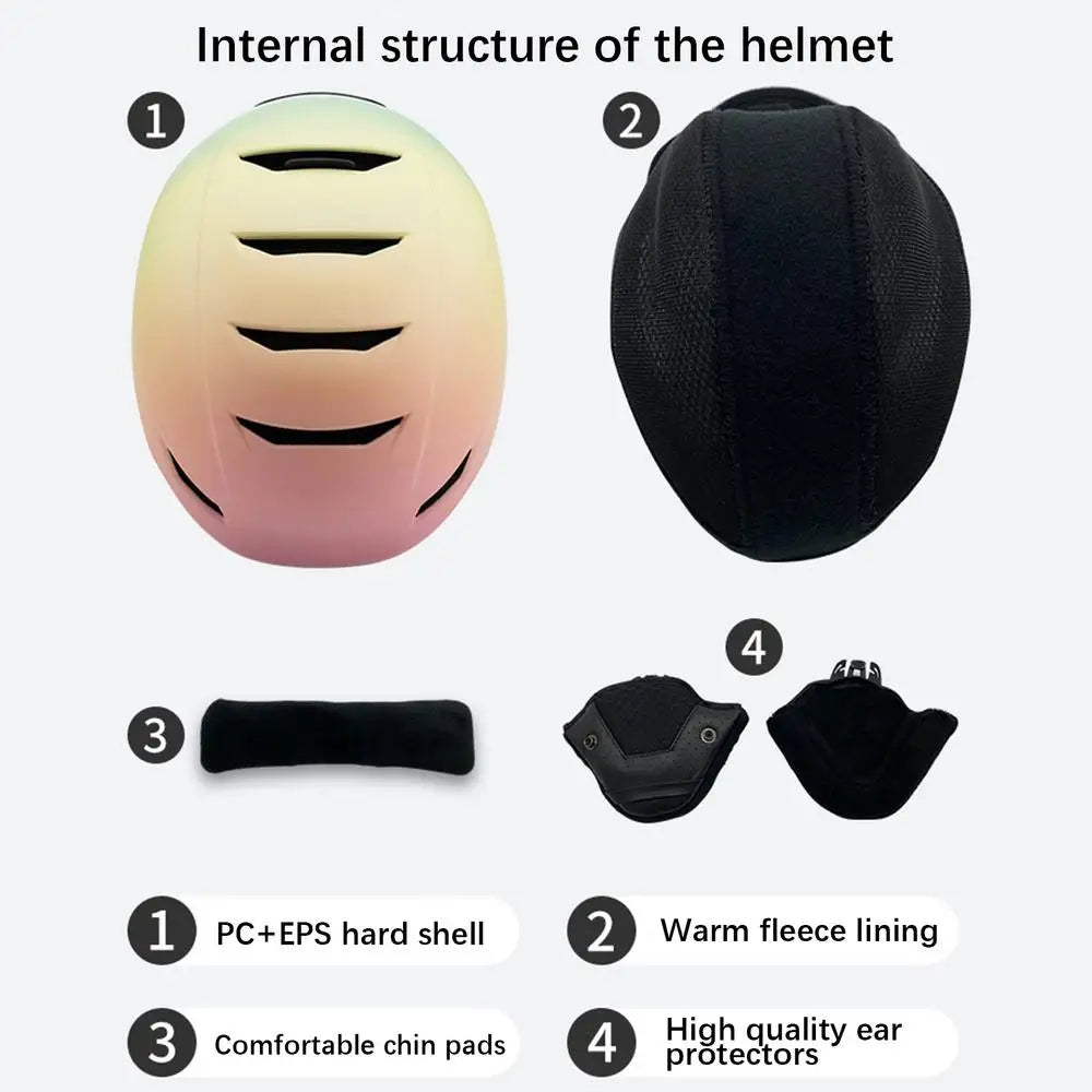 Gradient Color Ski/Snowboard Anti-impact Helmet for Men & Women