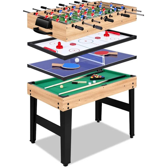 12-in-1 Game Table for Home - Foosball, Air Hockey, Pool Table & More! - Ideal for Game Rooms and Family Game Nights