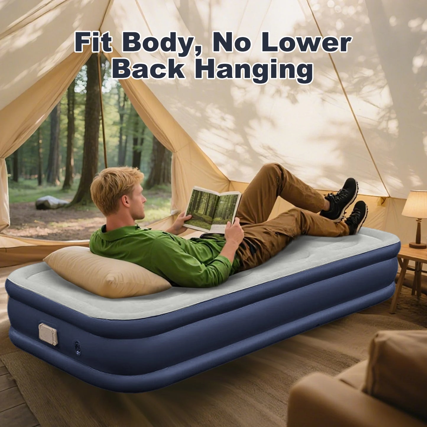 1-2 Person PVC Automatic Inflatable Camping Mattress