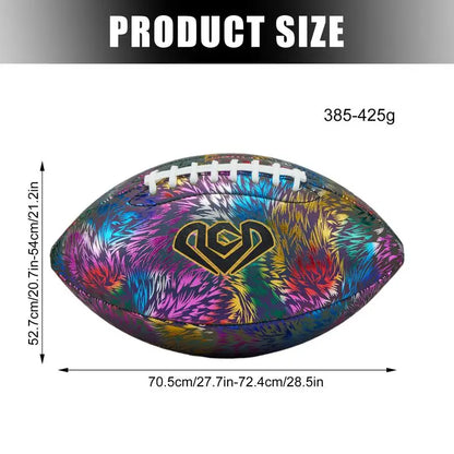 Glow In the Dark Leakproof Rugby Training Ball, Sizes 6 and 9