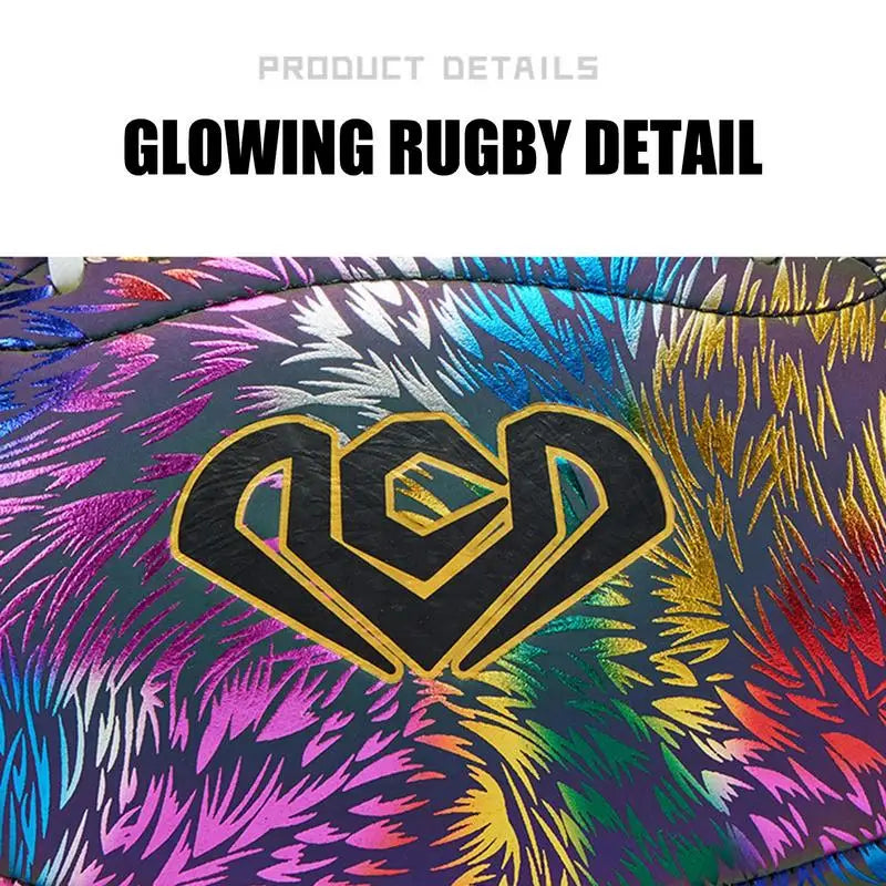 Glow In the Dark Leakproof Rugby Training Ball, Sizes 6 and 9