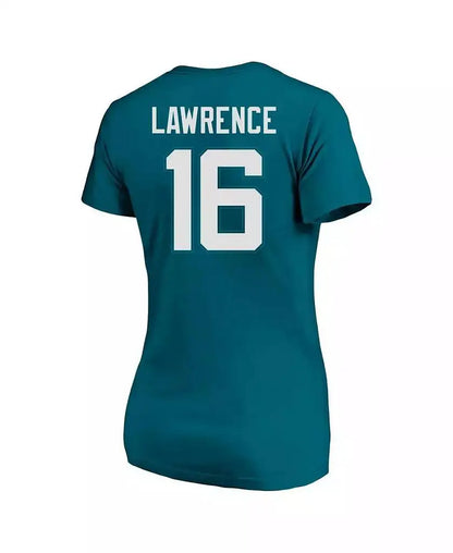Fanatics | Women's Trevor Lawrence Teal Jacksonville Jaguars Plus Size V-Neck T-Shirt
