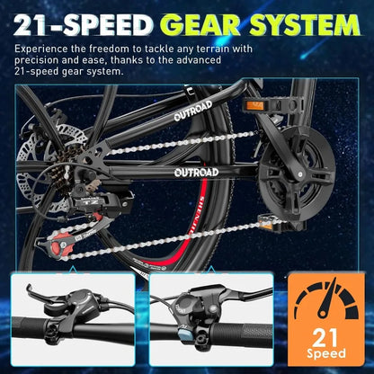 26 Inch Folding 21 Speed Full Suspension Mountain Bike