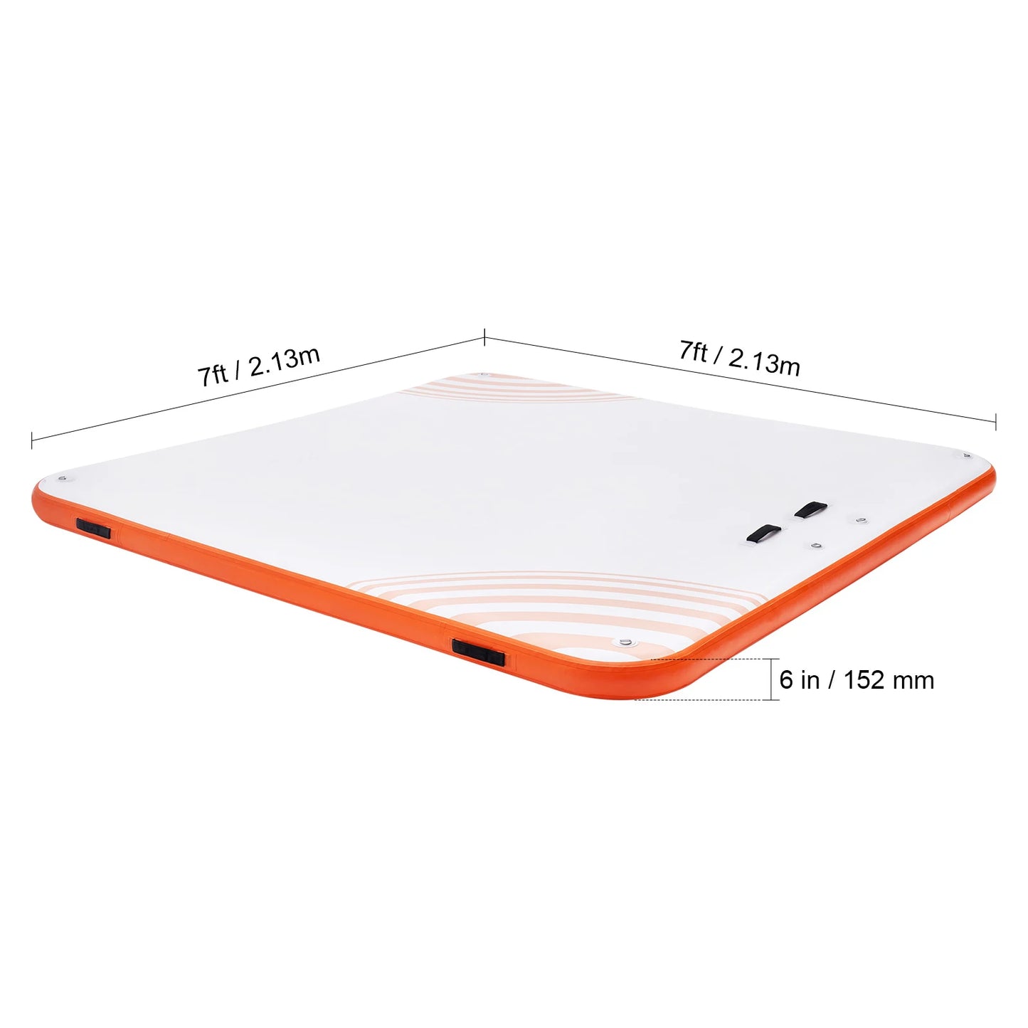 Non-Slip, Inflatable Floating Dock 10x8FT with Detachable Ladder & Portable Carrying Bag
