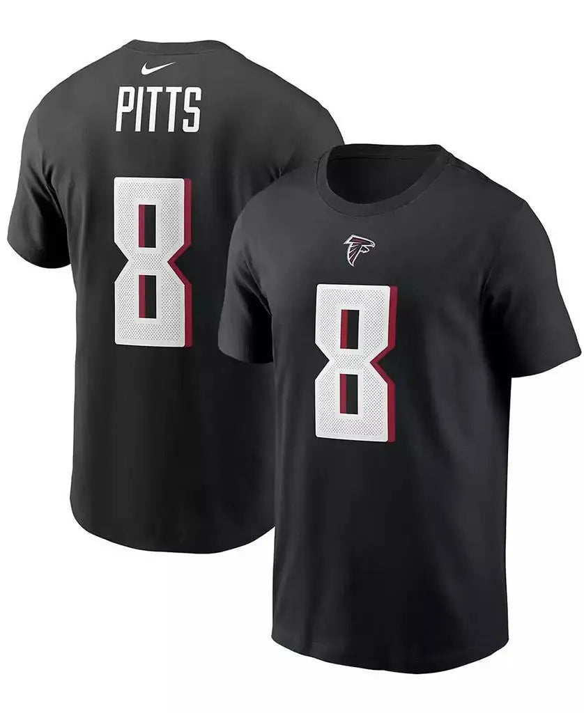 Nike | Men's Kyle Pitts Black Atlanta Falcons Officially Licensed Player Name and Number T-shirt