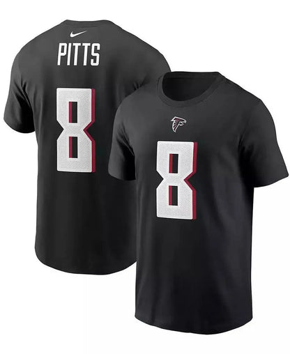 Nike | Men's Kyle Pitts Black Atlanta Falcons Officially Licensed Player Name and Number T-shirt