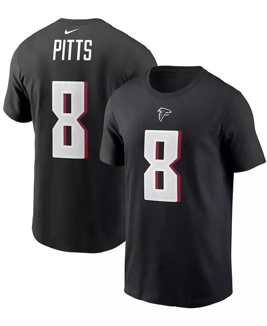 Nike | Men's Kyle Pitts Black Atlanta Falcons Officially Licensed Player Name and Number T-shirt