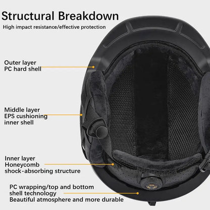 Gradient Color Ski/Snowboard Anti-impact Helmet for Men & Women