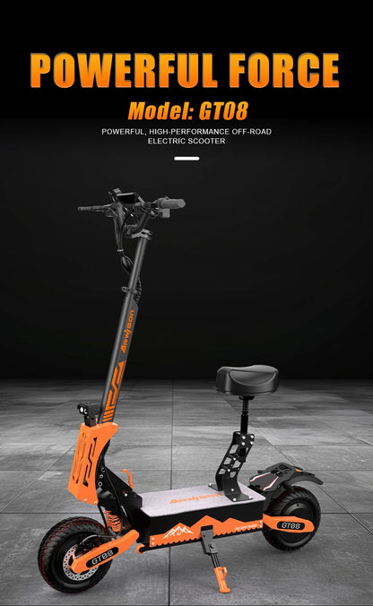 Arwibon 5600W 60V 27AH, Folding Adult Electric Scooter with Dual Motor & 11-inch Off-Road Tires