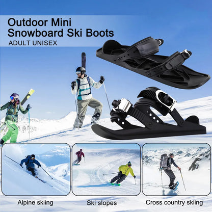 Mini Short Portable Ski Skates/Shoes for Winter Outdoor Sports