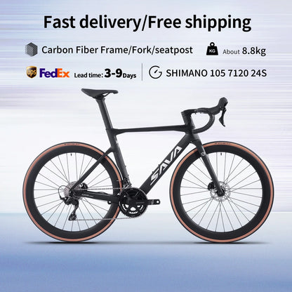 SAVA Adult Cross Country 24 Speed Racing Bicycle, UCI Certified with Carbon Fiber Frame