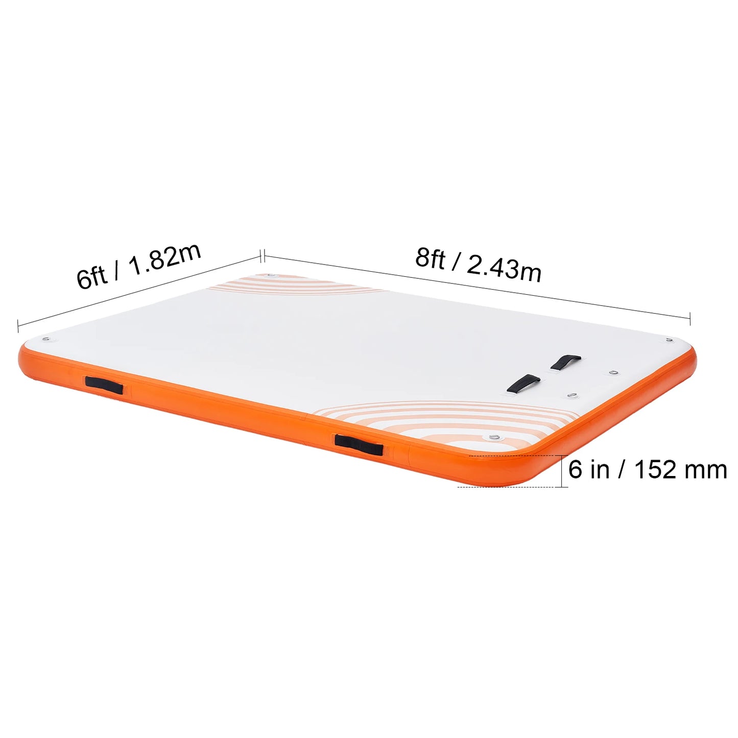 Non-Slip, Inflatable Floating Dock 10x8FT with Detachable Ladder & Portable Carrying Bag