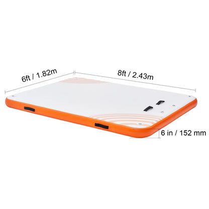 Non-Slip, Inflatable Floating Dock 10x8FT with Detachable Ladder & Portable Carrying Bag