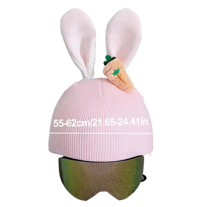 1pcs Kids Knitted Windproof Cartoon Helmet Protection Headgear Cover for Skiing & Snowboarding