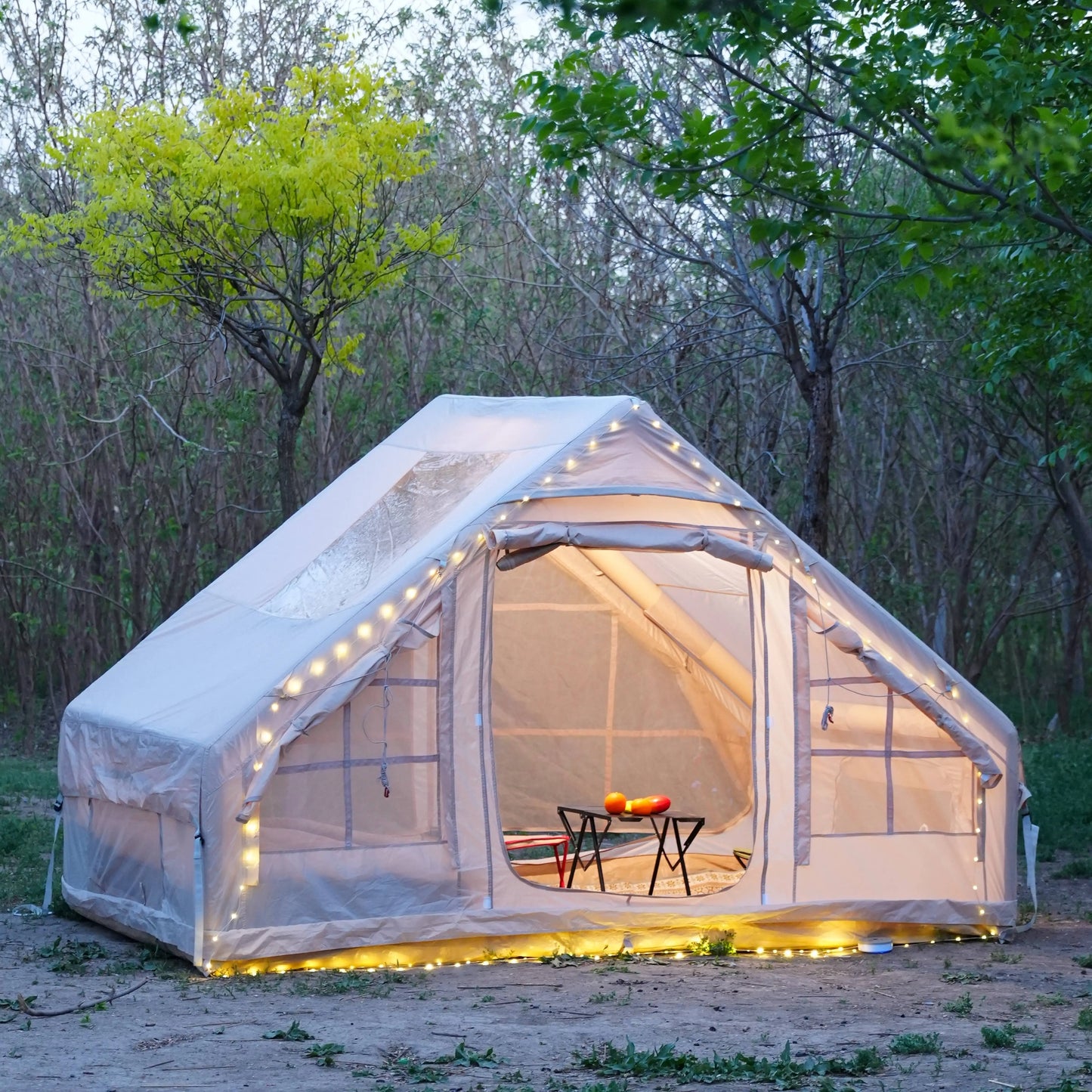 Inflatable 4/6/8 Family Luxury Camping Tent with Stove Plug Tent