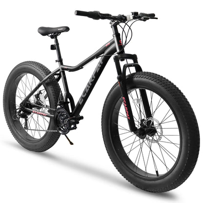 Ecarpat 26 in, 21 Speed Mountain Bike with 4-Inch-Wide Fat Tires for Men/Women
