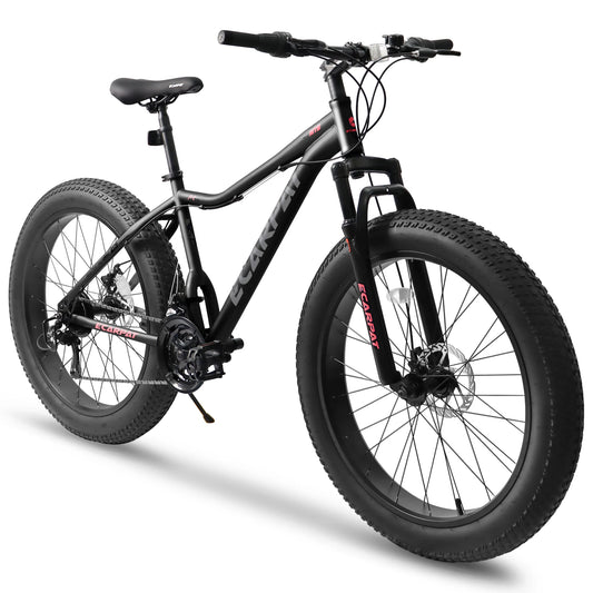 Ecarpat 26 in, 21 Speed Mountain Bike with 4-Inch-Wide Fat Tires for Men/Women