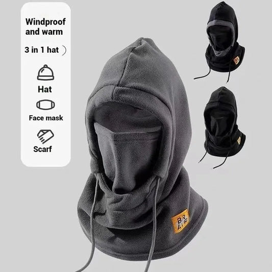 Winter 3-in-1 Windproof Hat with Mask and Neck Warmer for Men and Women