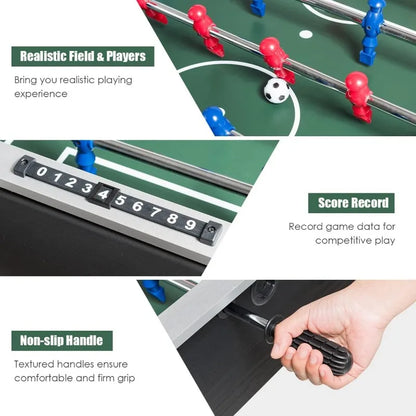 Goplus 48'' Wooden Foosball Table w/ 2 Soccer Balls & Score Keepers