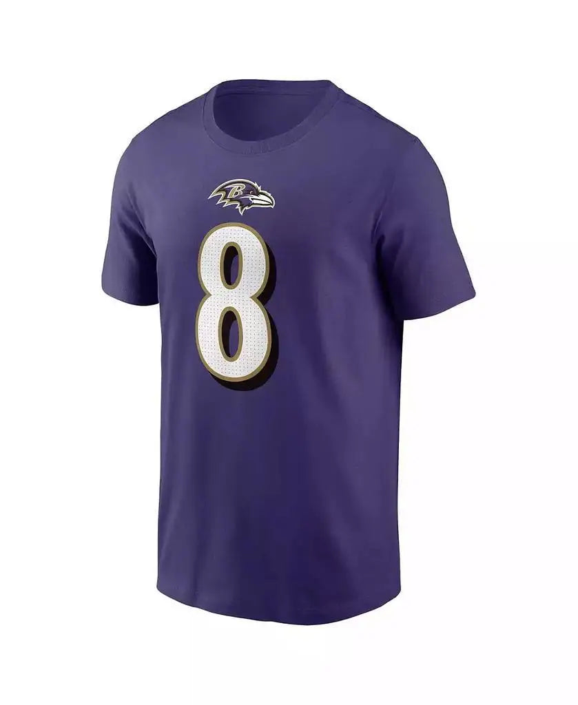 Nike | Men's Officially Licensed Lamar Jackson Purple Baltimore Ravens T-shirt