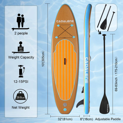 CADALENE Lightweight Inflatable Stand Up Paddle Board with Pump
