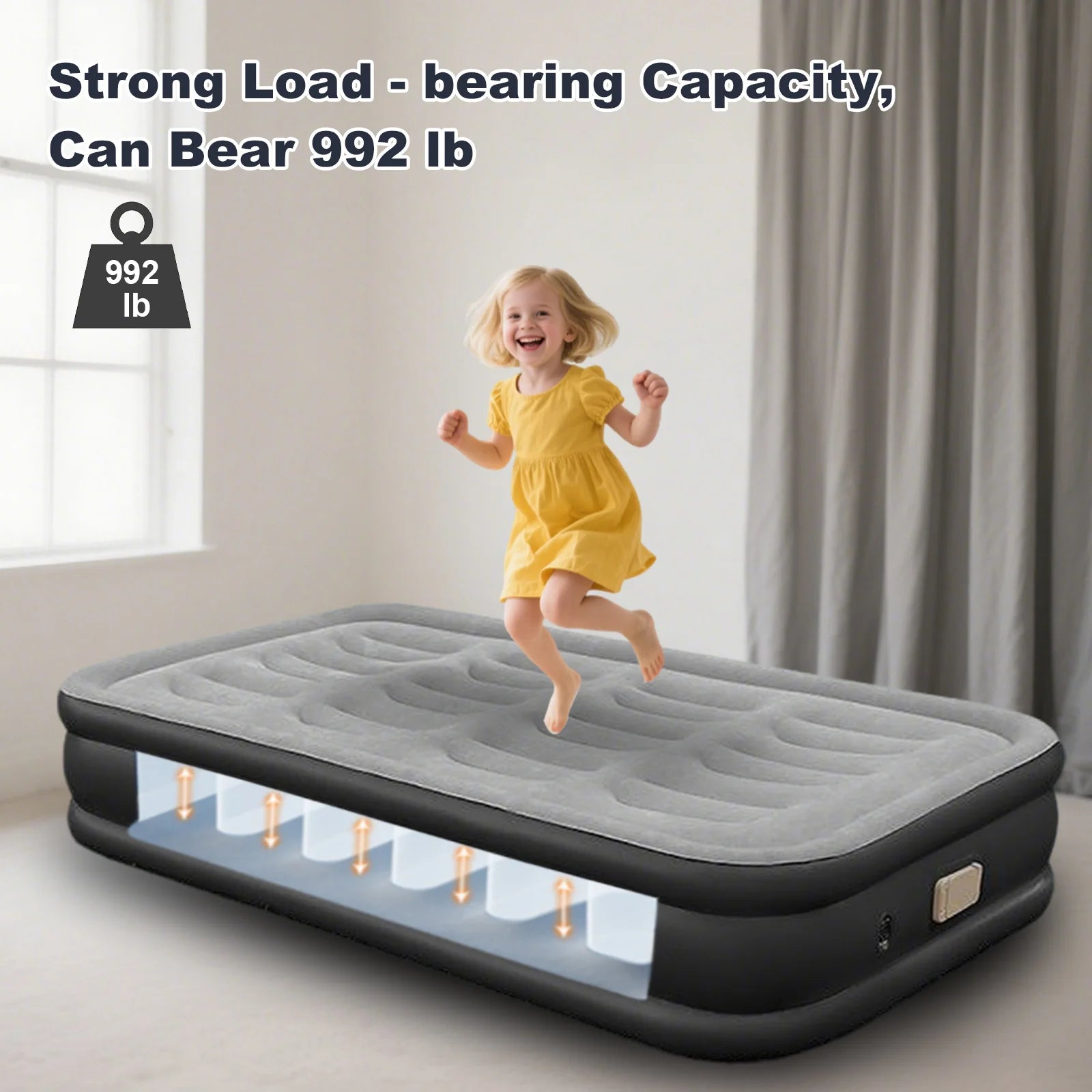 1-2 Person PVC Automatic Inflatable Camping Mattress