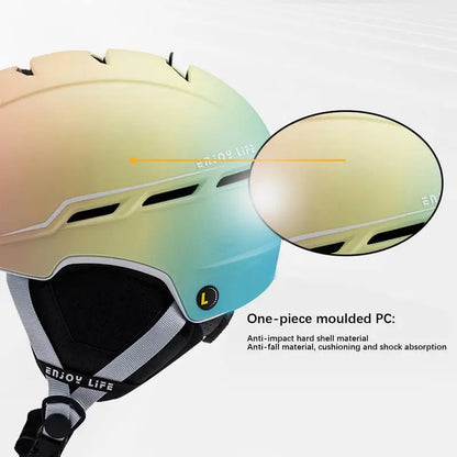 Gradient Color Ski/Snowboard Anti-impact Helmet for Men & Women