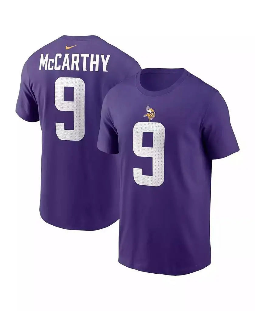 Nike | Men's J.J. McCarthy Purple Minnesota Vikings 2024 NFL Draft First Round Pick T-Shirt