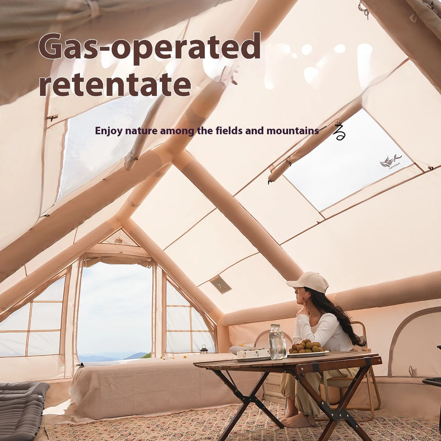 Inflatable 4/6/8 Family Luxury Camping Tent with Stove Plug Tent