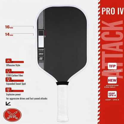 PER-Pro IV Pickleball Paddle OEM Gen 4 TFP Foam Core T700 Carbon Fiber