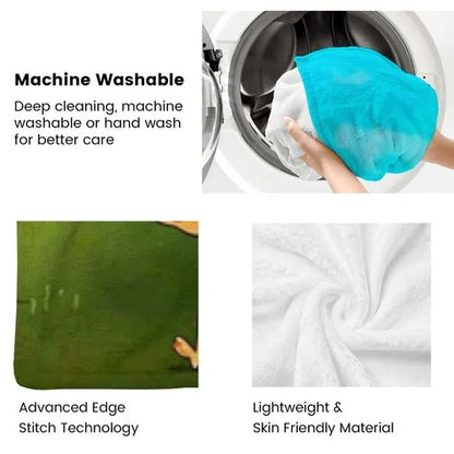 Seattle Seahawks Soft Fleece Blue Light Weight Logo Blanket/Throw