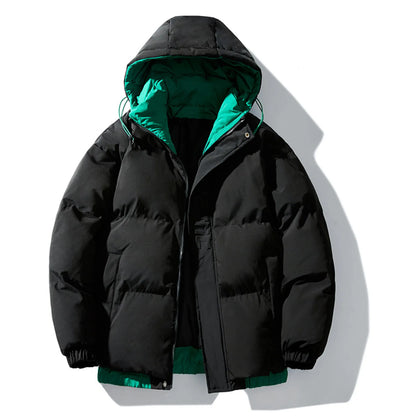 Men's Hooded Windproof Fleece Winter Ski Jacket