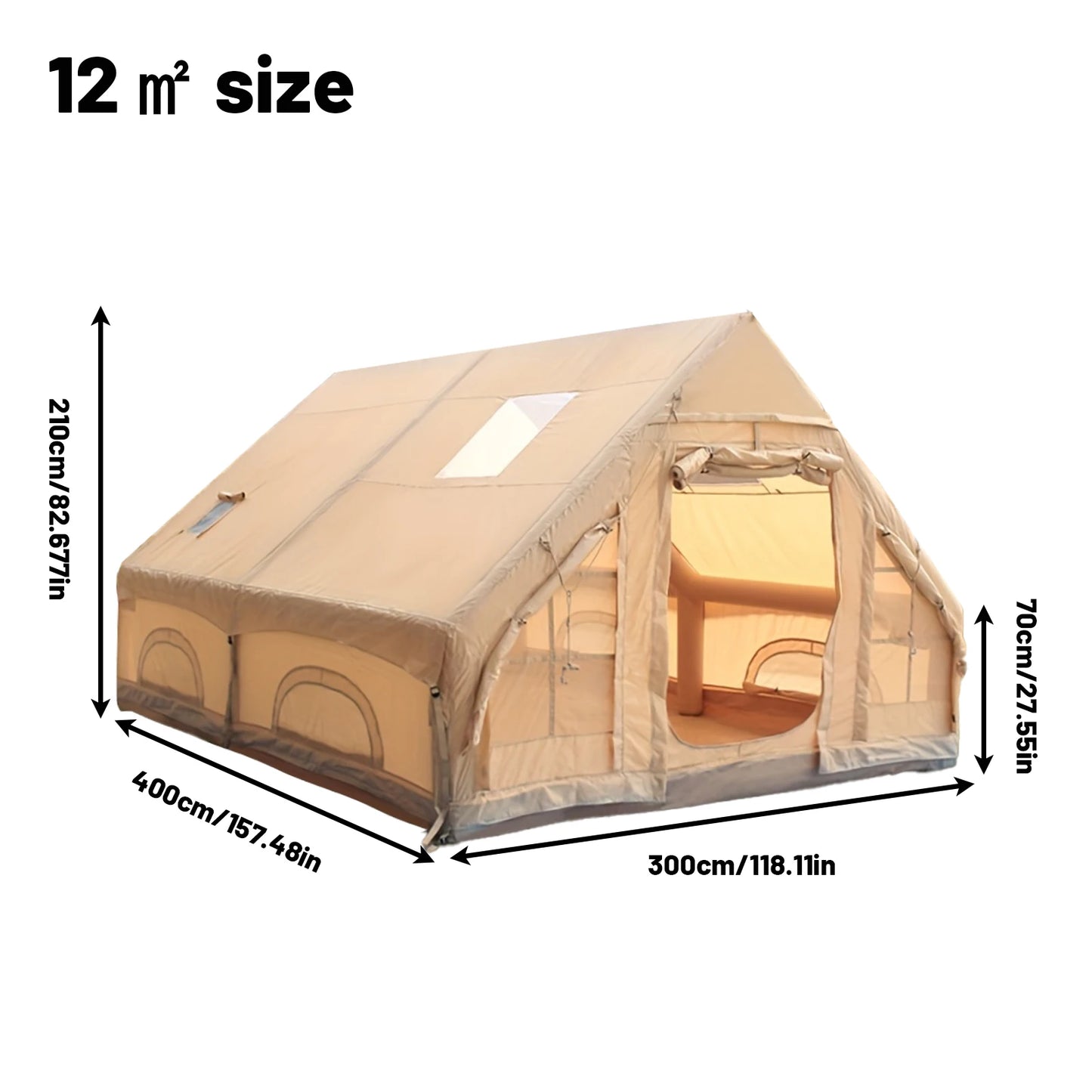 Inflatable 4/6/8 Family Luxury Camping Tent with Stove Plug Tent