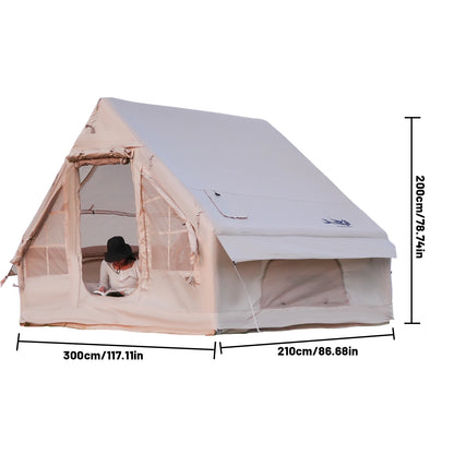 Inflatable 4/6/8 Family Luxury Camping Tent with Stove Plug Tent