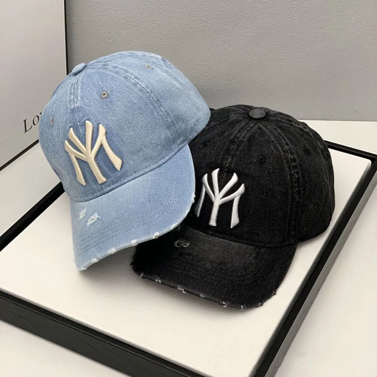 NY Yankees Vintage Embroidered Washed Baseball Cap for Men and Women