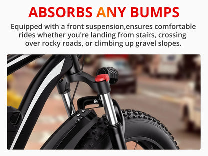 AMYET1500W 48V 26"Adult Fat Tire Mountain Electric Bike