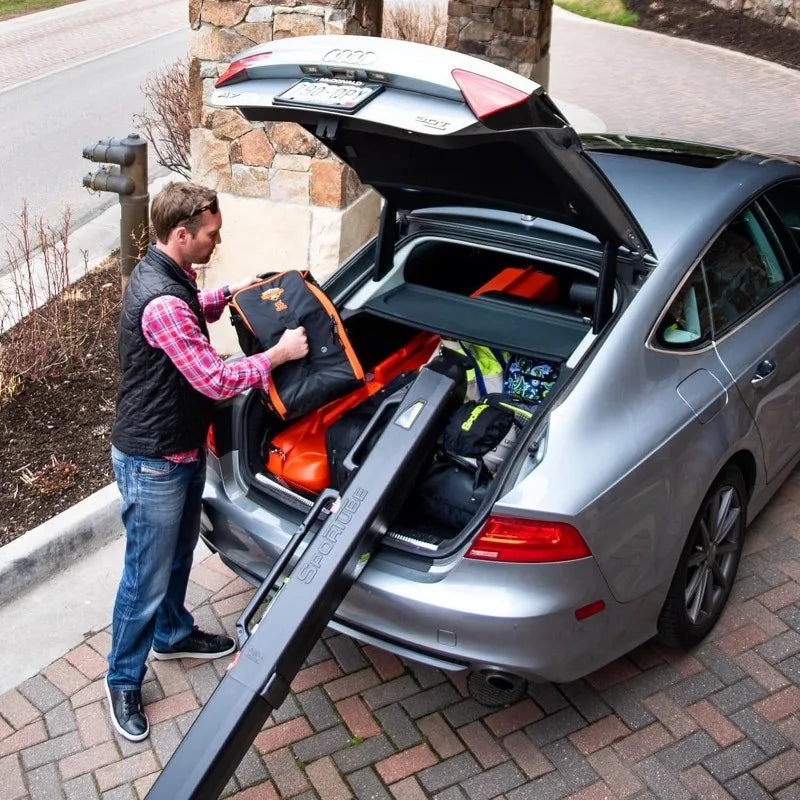Series 2 Hard, Lockable, Adjustable Protective Travel Ski Case for Two Pairs of Alpine Skis and Poles or Four Pairs of Nordic Skis and Poles