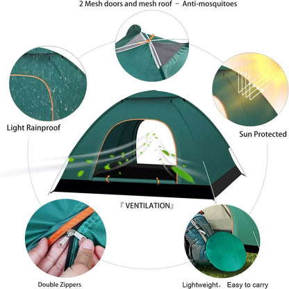 2-3 Person Automatic Pop Up, Portable, Waterproof Camping Tent