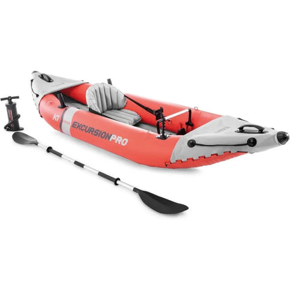 INTEX Excursion Pro K1 Inflatable Kayak Set: Includes Deluxe 86in Kayak Paddles and High-Output Pump