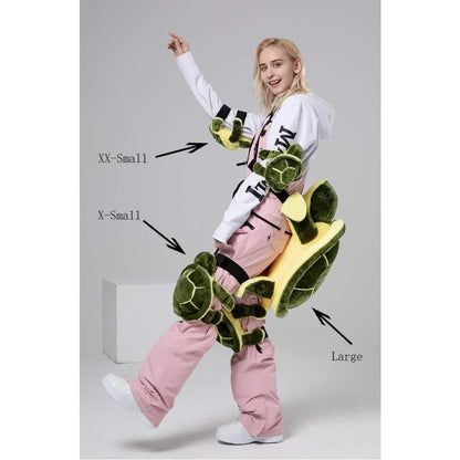 Protective Gear for Skiing/Skating/Snowboarding with Cute Green Turtle Tortoise Cushions