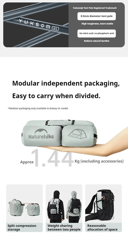 Naturehike Star River 2-3 Person Ultralight Portable 15D Silicone Camping Tent