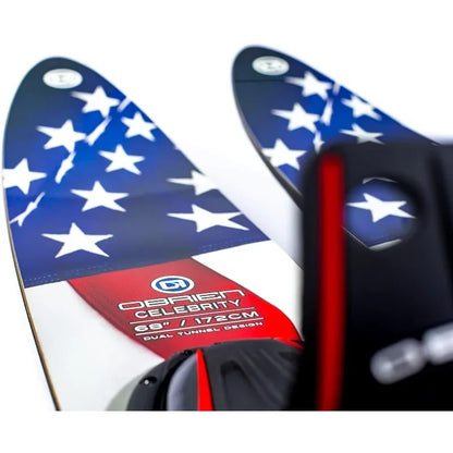 O'Brien Celebrity 68" Versatile Combo Water Skis with Adjustable X-7 Bindings