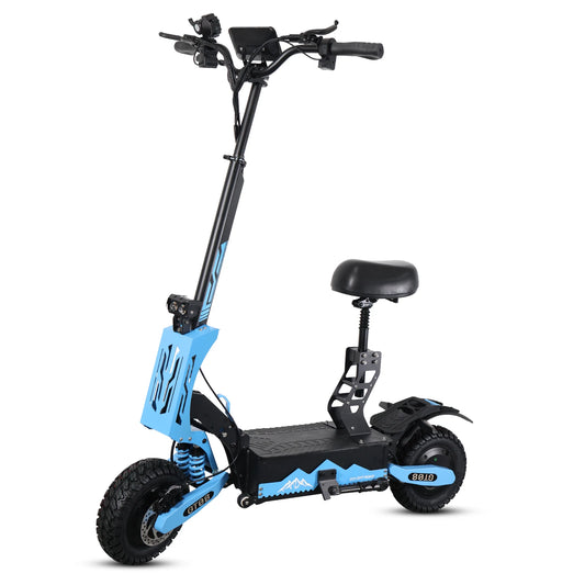 Arwibon 5600W 60V 27AH, Folding Adult Electric Scooter with Dual Motor & 11-inch Off-Road Tires